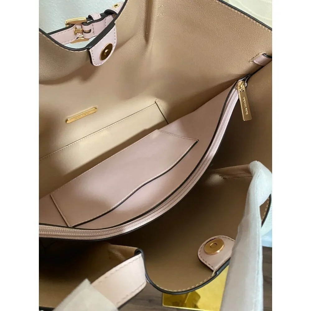NWT Michael Kors Emilia Large East West Tote Bag Powder Blush Leather $558